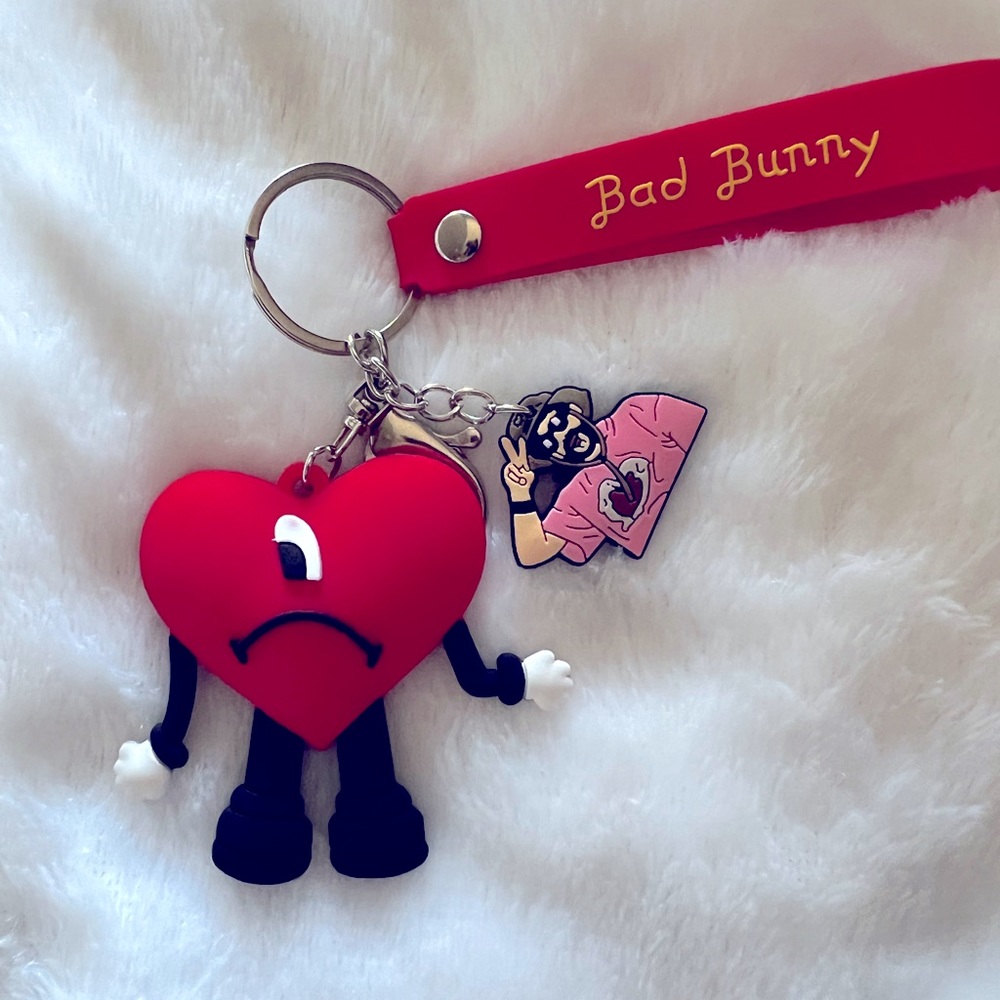 3pc Cartoon Bad Bunny Keychain